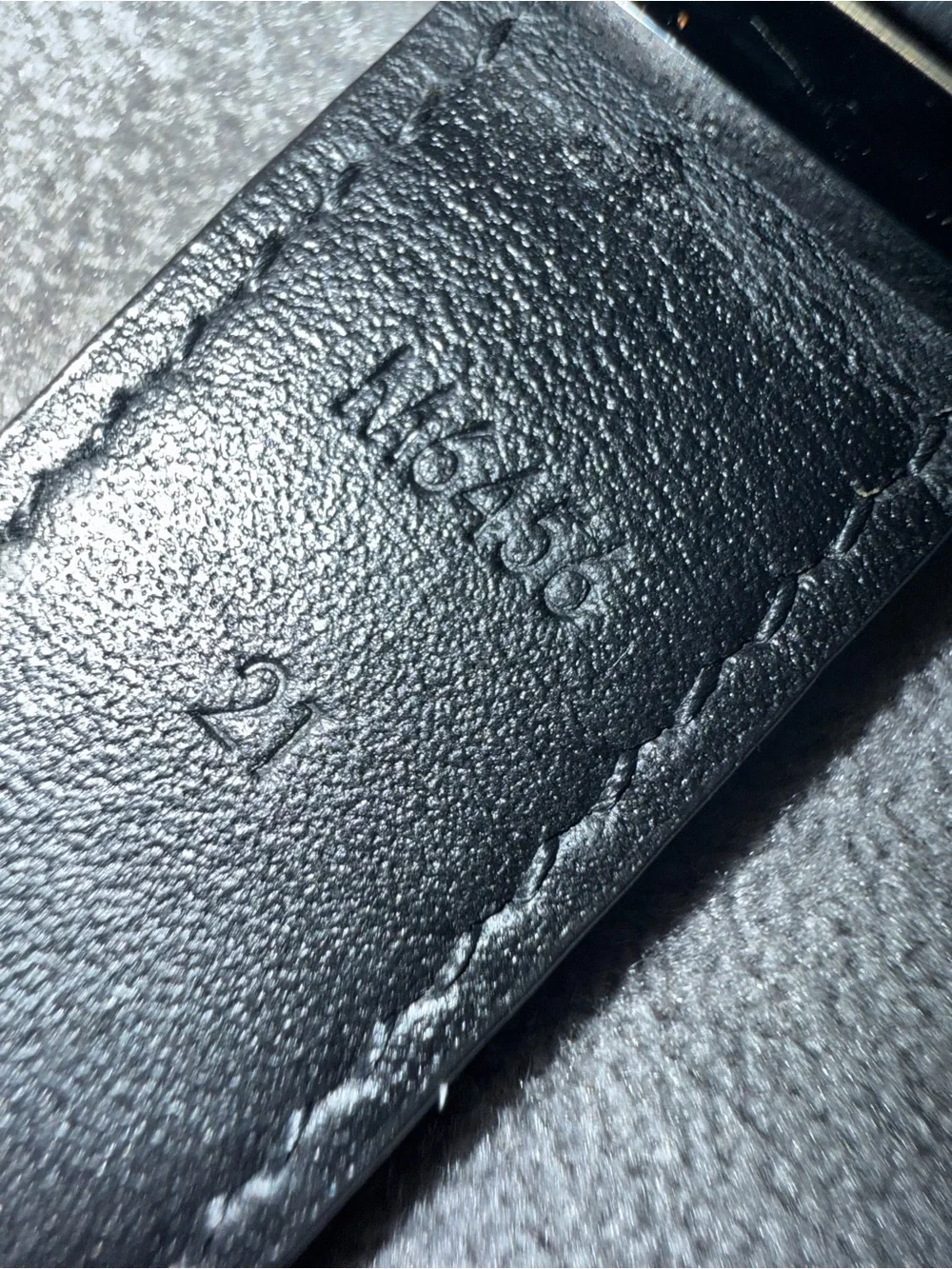 Louis Vuitton Black Leather Monogram Cuff Bracelet full inclusion